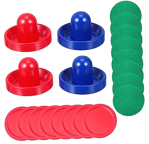Kisangel Kunststoff-airhockey-Pusher Und Pucks Airhockey Zubehör Mit Filzunterseite Für Glatten Slide Ersatz Teile Für Spiel Tisch