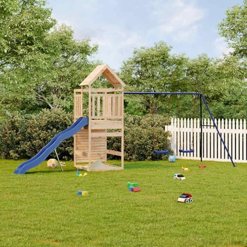 Juroupi Set da Gioco da Esterno in Legno Massello di Pino,Set da Gioco da Giardino,Giochi Esterno da Giardino,Giochi Giardino,Parco Giochi Esterno-3156988