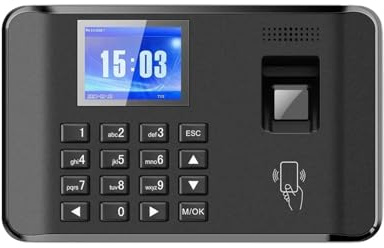 Timbratrice, Macchina intelligente for la rilevazione delle presenze con impronte digitali biometriche, password, orologio, registratore di registrazione dei dipendenti, schermo LCD, messaggio vocale