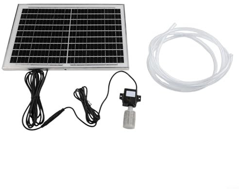 CWOQOCW Bomba de agua solar de 10 W con sistema de filtro, tubo de 2 m, altura de elevación de 2,5 m, bomba de circulación sumergible para estanque de peces, acuarios, depósito de agua