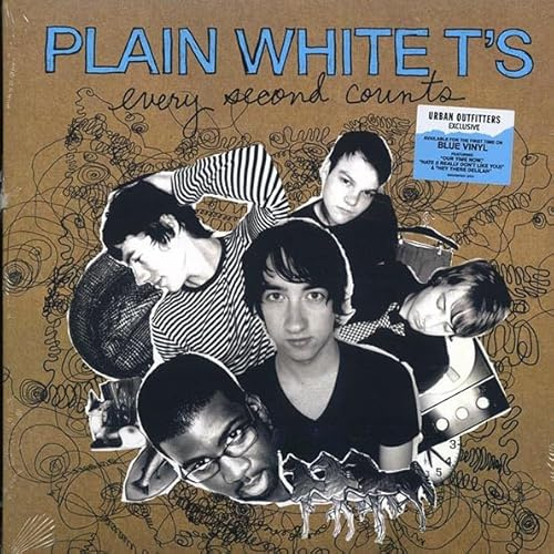PLAIN WHITE T'S : EVERY SECOND COUNTS - NEW SEALED BLUE VINYL LP