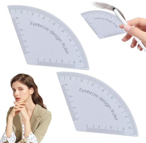 Augenbrauen Lineal Wiederverwendbar Eyebrow Ruler, Professionelles Brauen-Messlehre Für Makeup Alltag BüHne Salon Unisex (2 STK)