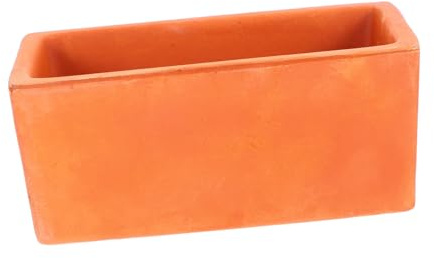 TOYZFRIENDY Maceta Rectangular Pequeña Jardinera de Terracota Marrón con Orificio de Drenaje para Suculentas Adecuado para Proyectos de Jardín DIY y Decoración de Ventanas