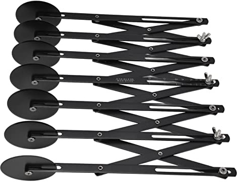 Fdit Pâtisserie Multi-roues en Acier Inoxydable, rouleau Extensible avec Dispositif de Verrouillage Précis pour Trancher Uniformément la Pâte à Pâtisserie et la Croûte de Pizza (7 tours)