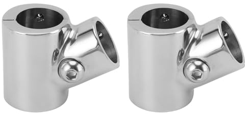 Cocoarm Accesorio de Pasamanos para Barcos de 3 Vías, Acero Inoxidable 316, Conector Seguro con T de 60 Grados, Ideal para Yates y Aplicaciones Marinas