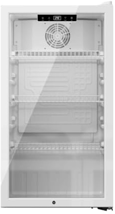 PKM Flaschenkühlschrank GKS83W - Display & Touch Control, Umluft-Kühlung, 89 L, Blaue LED-Beleuchtung