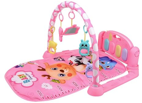 Interaktive Kinder-Spielmatte mit Licht & Musik – Abnehmbare Spielbögen