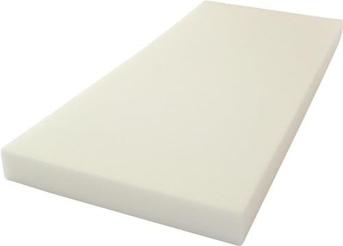 KiNDERWELT Schaumstoff Polster 90x40x6 cm, Schaumstoffplatte 6 cm, Polster aus Schaumstoff, Schaum Matratze für DIY Polsterung Möbel, Matratzenauflage, Camping, Basteln