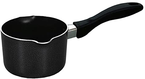 Non Stick Milkpan Saucepan Tea Coffee Egg Boiling Pot with Long Handle and Double Pouring Lips (18cm)