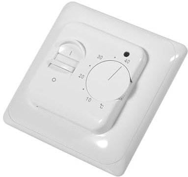 Mechanisch-manuell Thermostat, energiesparende Temperatursteuerung für Fußbodenheizung, Schalter 220V, weiß