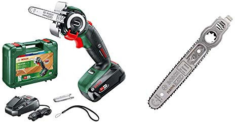 Bosch Akku Säge AdvancedCut 18 + Wood Speed 50 (2,5 Ah Akku, 18 Volt, mit NanoBlade Technologie, im Koffer, mit NanoBlade Technologie für EasyCut 12, 50, AdvancedCut 18 und AdvancedCut 50)