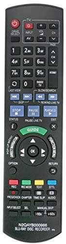 ALLIMITY N2QAYB000986 Telecomando Sostituito per Panasonic Blu-ray Disc Recorder DMR-BCT74 DMR-BCT740 DMR-BCT84 DMR-BCT845 DMR-BCT940 DMR-BST745 DMR-BST845 DMR-BST940 DMR-BWT745