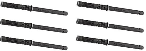 Gedotec Supporto per mensole in acciaio marrone zincato – Trasparente, 6 pezzi, in metallo, per carichi pesanti, montaggio a parete, invisibile, supporto da parete zincato (12 x 120 mm)