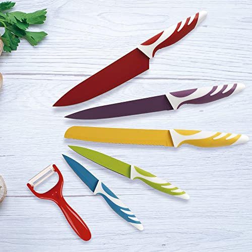 Ensemble de couteaux colorés 6 pièces