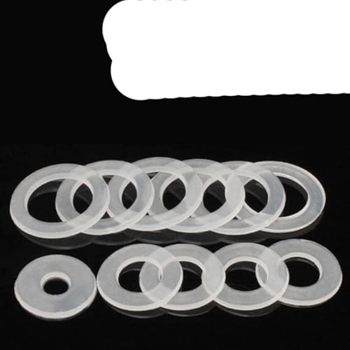 Rondelle plate en nylon transparent en plastique blanc Isolation PE Joints d'espacement Anneaux Entretoise plate M3 M4 M5 M6 M8 M10 M12 M14 M16 M18 M20-M3 x 13 x 0,9,100PCS