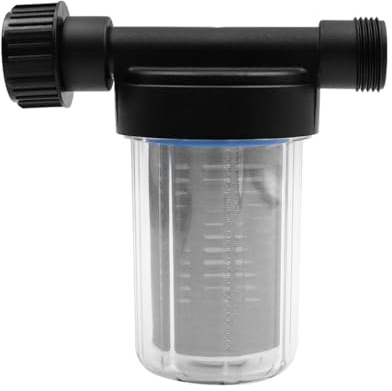 ZONADAH Filtre à sédiments pour tuyau d'arrosage, filtre de pompe à eau, filtre en acier inoxydable, système d'irrigation goutte à goutte transparent pour pelouse, cour, irrigation agricole