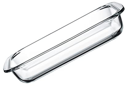IMIKEYA Tempered Glass Baking Pan Rectangular Grill Plate for Home Use Microwave Grill Plate Heat-Resistant Glass Baking Tray for Casserole Pan Needs