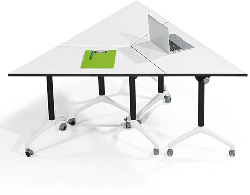WXFKLDJ 3 Pack, Klappbare Konferenzraumtische, Moderner Besprechungstisch, Mobiler Flip-Top-Schulungstisch Mit Leisen Rädern, 47,2 X 23,6 X 29,5 Zoll Für Büro, Besprechungsraum