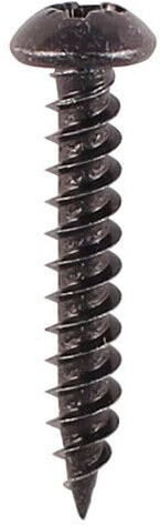 Black Pozi Wood Screws, Round Head, Japanned, 3.5-5mm, 16-50mm, Japanned (50, 4x30 (8x1.1/4))