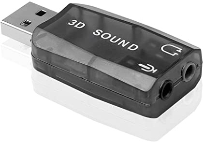 NOPOXA Adattatore da USB a 3,5 mm USB 2.0 a AUX Mic Cuffia Scheda audio 3D esterna Chip HFR8103 per PC