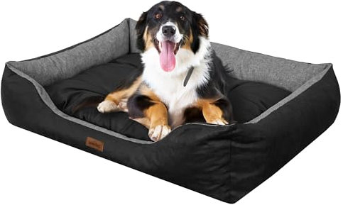 Bjird Hundebett - Hundekorb für kleine mittelgroße & große Hunde - Bequemes Haustierbett - Hundekissen - Hundesofa - wasserabweisend - Größe: XL - 114x84 cm