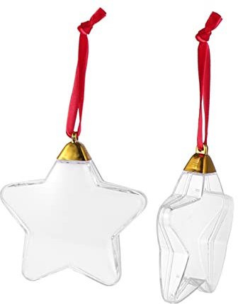 6st Weihnachtsbaum-anhänger Weihnachten Weihnachtskugel Selber Machen Weihnachtskugel Klar Christbaumkugel Weihnachtsschmuck Ball Fotogeschenke Christbaumschmuck Dekoration Plastik OFFSCH