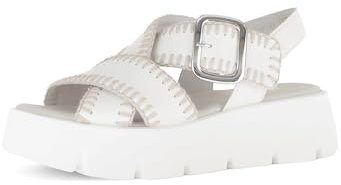 Gabor Damen Riemchensandalen, Frauen Sandalen,offene Schuhe,Strandschuhe,Sandaletten,Sommersandalen,bequem,flach,Latte (Uni),39 EU / 6 UK