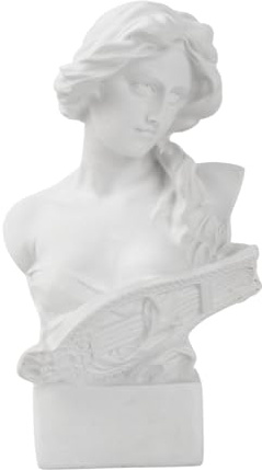 Estatua de Busto de Resina de Artemis, Diosa de la Mitología Griega, Resina Busto Estatua Figurita, Blanco, Classic, Religioso, Sobremesa, 15,5 x 9,5 x 6,5 cm