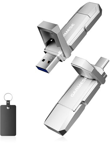 GARMESE 256GB USB C SSD Flash Drive Up to 450MB/s USB 3.2 Solid State Thumb Drive Type-A + Type-C 2-in-1 Flash Drive Memory Stick Data Storage Compatible with Smartphone Tablet Computer Game Console