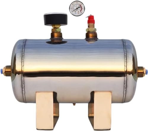 SAFWELAU Réservoir d'eau sous Pression Réservoir sous Pression Réservoir d'air Portable en Acier Inoxydable pour Pompe à air/compresseur, Kit de réservoir d'air Haute Pression(50L/13.2Gal)