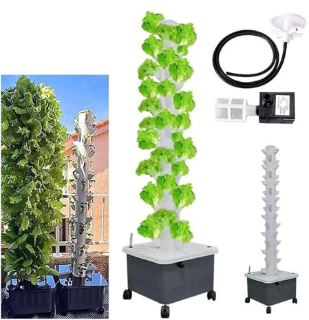Smart, vasi verticali, sistema di piantagione idroponica a torre, kit per interni (dimensioni: 15 strati, 45 fori)