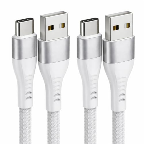 Para Google Pixel 9A/8A/8/8 Pro/9/9 Pro/9 Pro XL/7A/7/7 Pro /6A/6/6 Pro /5A 5g /5/4A 5g /4A /4A /4 XL/4, cable de carga rápida tipo C [2 metros] cable de carga USB-A a USB-C (blanco, 2 m)