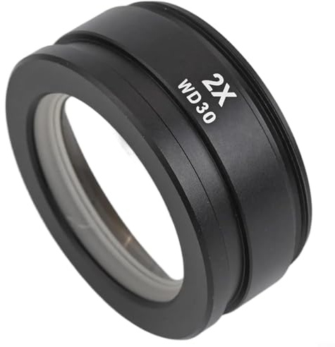 WD165 2.0X Hilfsobjektiv Mikroskop Kamera Objektiv Barlow Glas Objektiv für Monokular Digital, Aluminiumlegierung 48 x 50 x 22 mm