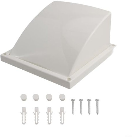 ABS Exterior Wall Vent Grille for Range Hood Duct Air Outlet with Valve Plate for Efficient Airflow Control (125MM)