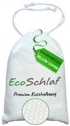 EcoSchlaf Kissenbezug für Orthopädisches Kissen (Wechselbezug Weiß) | Ersatzbezug mit Kühl- und Wärmeeffekt | Weich & Kuschelig | Pillow Cover aus Bambusfaser I Zertifiziert