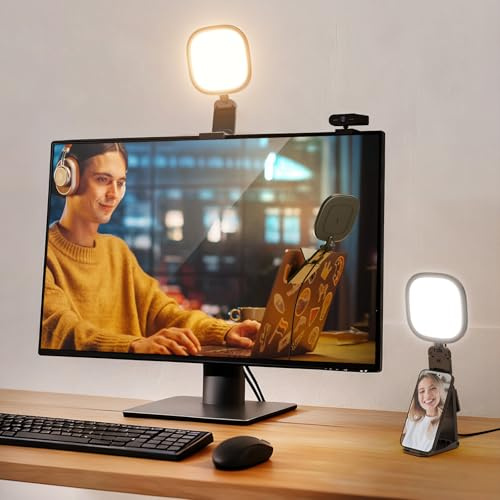 NEEWER BASICS Barra Luce Monitor 5con Supporto,Illuminazione Zoom videoconferenze,pannello LED ad anello USB bicolore da 10W e CRI95 per Laptop Computer Webcam Zoom Call Streaming Registrazione,NL10