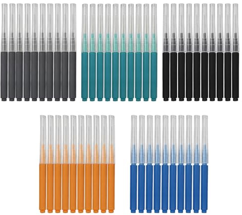 QLK Lot de 50 Brossettes Interdentaires, Outil de Nettoyage Dentaire pour Nettoyer Espaces Interdentaires Etroits, Mini Pointes de Fil Dentaire, Brosse a Dent pour Enfants, Hommes, Femmes, 5 Couleurs