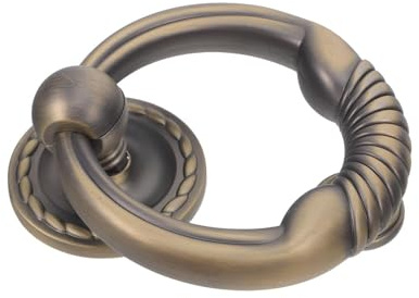 Tofficu Heurtoir de Porte Rond en Alliage de Zinc Vintage Accessoire de Porte D'entrée Sécurisé pour Maison et Bureau Heurtoir Extérieur Solide Classiques et Élégantes