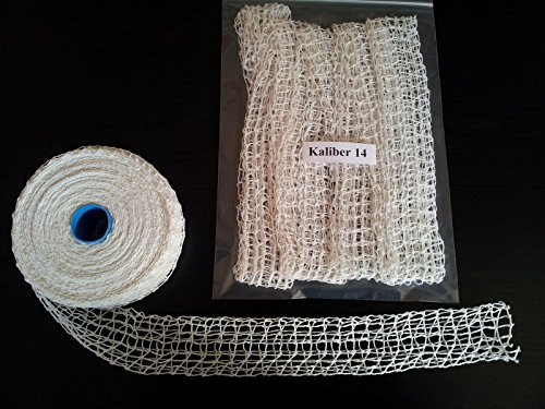 Bonpack 5m Kaliber 14 Bratennetz/Rollbratennetz/Räuchernetz für Einfüllrohr mit einem Durchmesser von Max. 100 mm