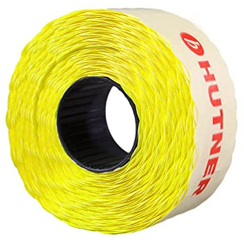 30 Rollen Preisetiketten 26x12 leucht-gelb permanent | 45.000 Etiketten | Preisauszeichner Etiketten | Auszeichner Etiketten | HUTNER