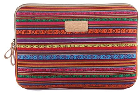 LaoZan Bohême Housse pour Ordinateur Sac de sacoche Portable Protection pour Laptop Ultrabook Netbook 10 rouge Gold