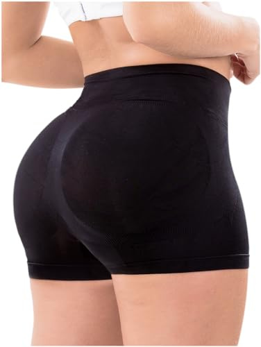 LT.ROSE 21990 High Waist Butt Lifter Shapewear Shorts | Fajas Colombianas Panty Levanta Cola Black Black XS