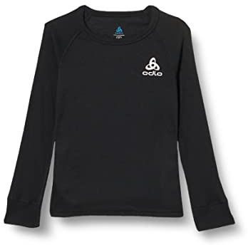 Odlo Thermounterwäsche Kinder Active Warm I Sportunterwäsche Mädchen Jungen I Langarm Thermoshirt Langarm Thermoshirt mit Rundhals I Kinder