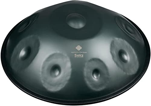 Sela Harmony Handpan D Sabye I Handmade Premium Qualität - geeignet für Anfänger & Profis I Stahl-Percussion-Instrument - inkl. gepolsterter Tasche & Schultergurt I Pantam SE 214 Steel Drums