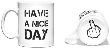 Dreambase Kaffee-/ Teetasse Have a nice Day, Bürotasse, Keramik, weiß