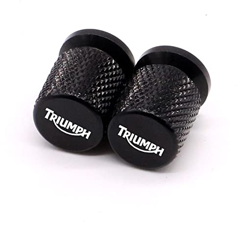 Motorrad Radreifen Ventilkappe, CNC Aluminiumschaft Luftanschluss Abdeckungsstecker Für Triumph Tiger 900/850 Street/Speed Triple Daytona 675 (Color : Black)