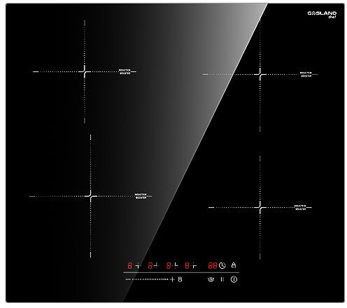 GASLAND Chef IH60BF-DE 60 cm Integrated Induction Hob 4 Zones, 7200 W Induction Cooker with Sensor-Touch, Boost Function, Keep Warm Function, Stop & Go Function
