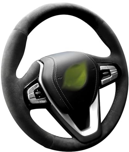 LeaHY Lenkradbezug Alcantara Handstich für BMW G20 G21 G30 G31 G32 X3 G01 X4 G02 X5 G05/ X7 G07 Z4 G29 G11 G12 Schwarz
