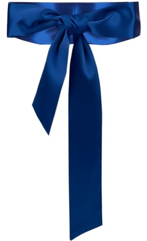 CRASPIRE Cintura in Vita da Donna in Raso Abito Lungo Blu Cintura in Vita con Fascia 2'' Larga Stoffa di Raso da Donna per Occasioni Formali Speciali Abiti da Sposa Damigella d'Onore Feste Camicie