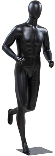 schaufensterpuppe Schaufensterpuppe Ganzkörper, weibliche und männliche Laufschaufensterpuppe mit Ständer, realistische Schaufensterpuppe Ganzkörper für Einkaufszentren/Studios/Schaufenster(Male)